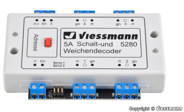 Viessmann, 5280, Multiprotokoll Schalt- und Weichendecoder