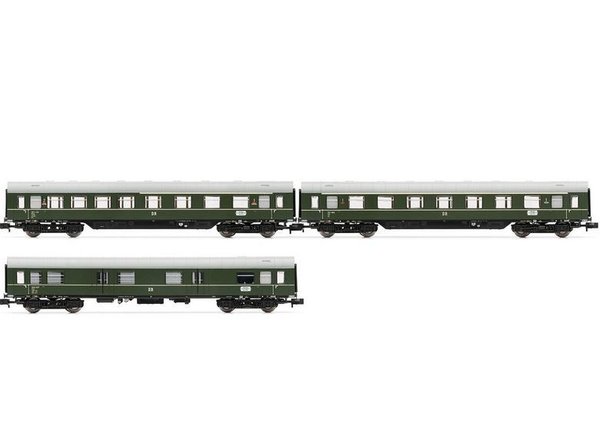 Arnold, HN 4206, 3-teiliges Set Modernisierungswagen DR grün-grau Ep. III