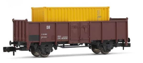 Arnold HN6144, Hochbordwagen, beladen mit 20 Fuß Container, DR, Epoche IV / N