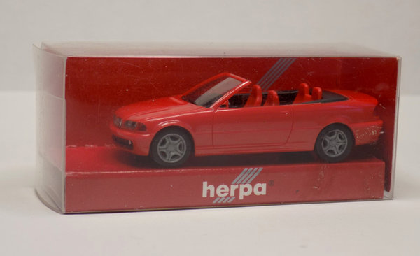 Herpa 022934, BMW 3er Cabrio - rot, / H0