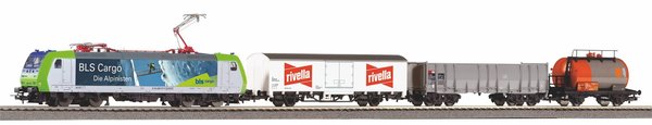 Piko 59028, SmartControl light Set mit Bettungsgleis BLS Güterzug, / H0