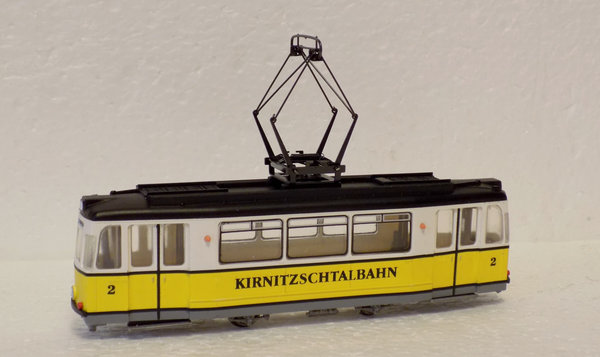 Nr.00025KB, Standmodell ET57 der Kirnitschtalbahn – gelb weiß, H0m / 1:87