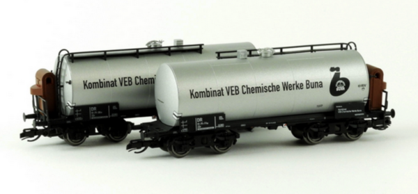 Kühn 51532A, Kesselwagen-Set, Buna, Bremserhaus, DR, Ep.III, / TT