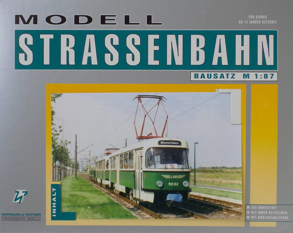 Herrmann & Partner 23058/1, Straßenbahn T4 5031 od. 5032 Atw Leipzig, Bausatz / H0