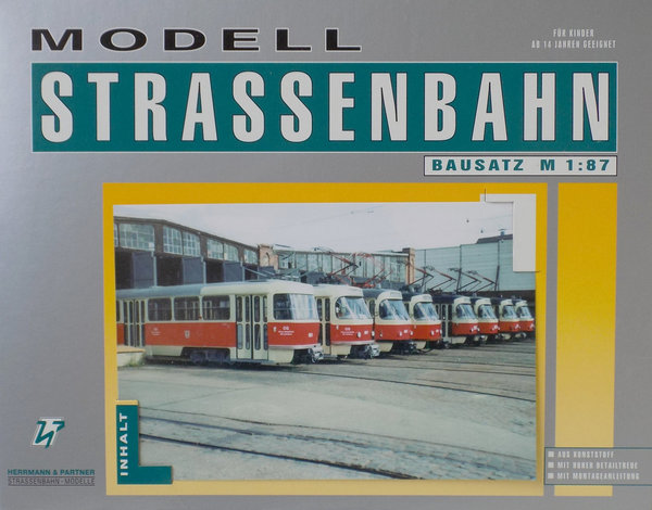 Herrmann & Partner 23068, Straßenbahn T4 B4 Typ Halle 901/101, Bausatz / H0m
