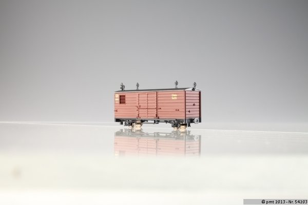 Pmt, 5-4203, Güterwagen gedeckt, K. Sächs. Sts. E. B., braun
