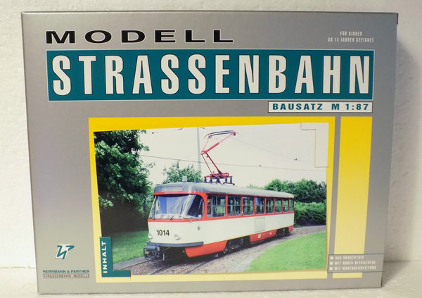 Herrmann & Partner 23056, Straßenbahn Tatra T4 - B4 Typ Halle, Bausatz / H0m